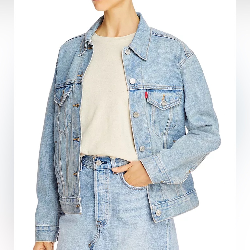 ✖️sold✖️Levi’s Ex Boyfriend Trucker Denim Jacket - Picture 3 of 12